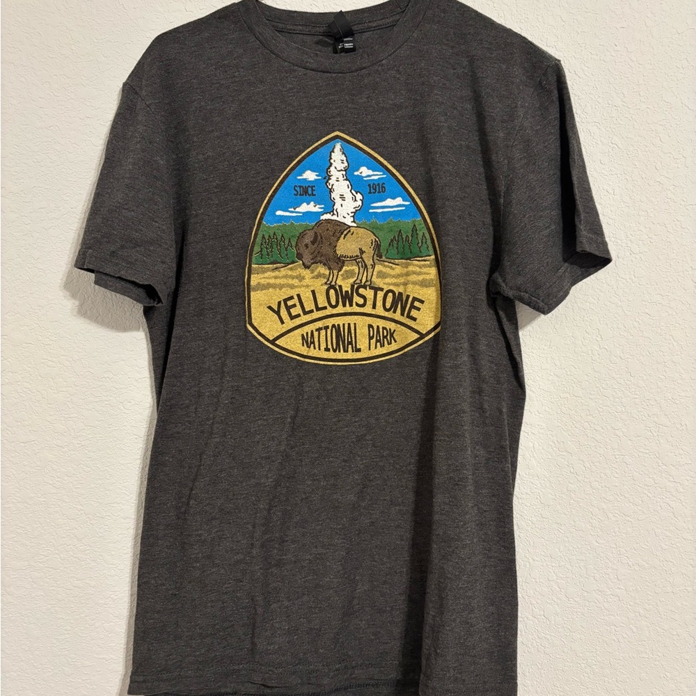 District Gray Short Sleeve Tee Yellowstone Design